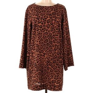 NWOT Leopard Print Shift Dress MEDIUM